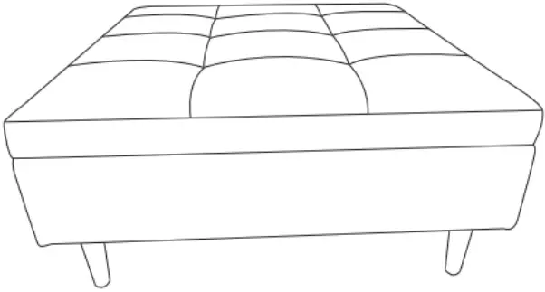 SIMPLi HOME AXCOT SHLS DSB Brown Mid Century Large Square Coffee Table Storage Ottoman