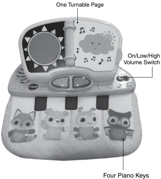vtech VTC TOY22 Sunshine Days Tummy Time Piano - Fig 4
