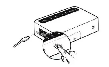 GL iNet GL-XE300 4G LTE Mobile Router - Plug in the Type C cable and turn On