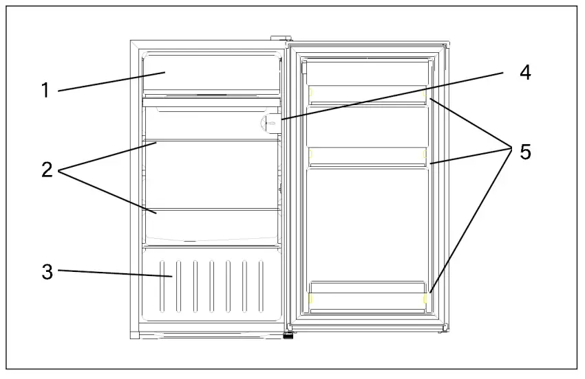 KLARSTEIN 10033129 Miro Refrigerator Writable Front 91l Crisper Compartment - OVERVIEW
