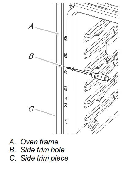 JENNAIR JMW2430LL 30 Inch Double Combination Electric Wall Oven- Oven frame