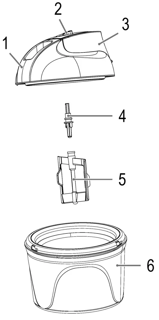 CLATRONIC ICM 3764 Ice Cream Maker Soft - Overview of the Components