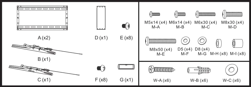 MONOPRICE-43197-Extra-Wide-Tilt-TV-Wall-Mount-Bracket-fig-1