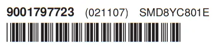 BOSCH SMD8YC801E Dishwasher - bar code