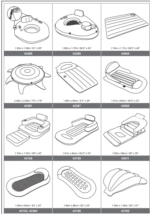 Bestway 41475 Inflatable Flamingo 153x143cm-FIG2