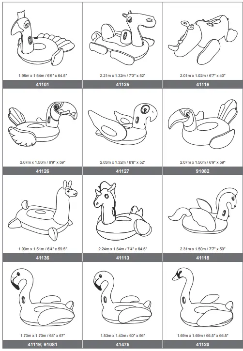 Bestway 41475 Inflatable Flamingo 153x143cm-FIG4