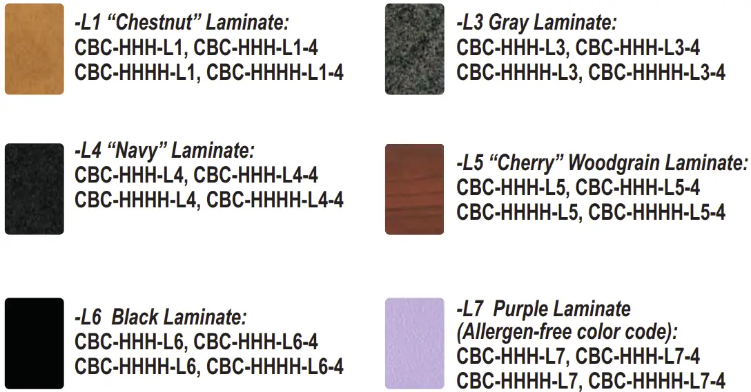 Front & Back Panels Materials & Colors