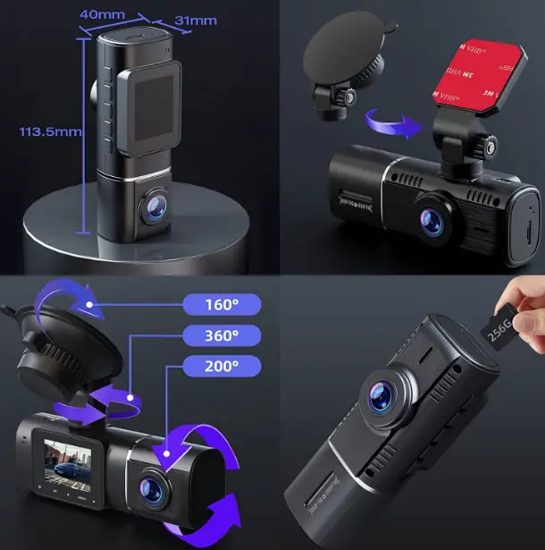 TOGURD-CE41A-Dual-Dash-Cam-Front-and-Inside-fig-2