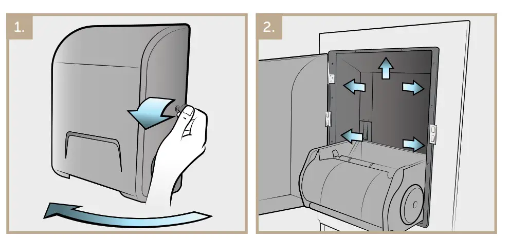 Kimberly-Clark ICON Automatic Roll Towel Narrow Recessed Dispenser - FIg 5