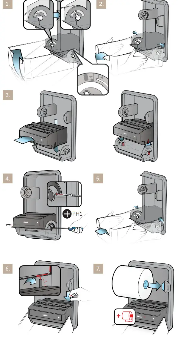 Kimberly-Clark ICON Automatic Roll Towel Narrow Recessed Dispenser - FIg 7