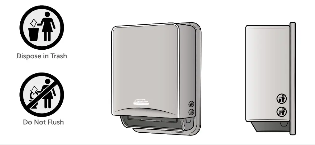 Kimberly-Clark ICON Automatic Roll Towel Narrow Recessed Dispenser - FIg 8