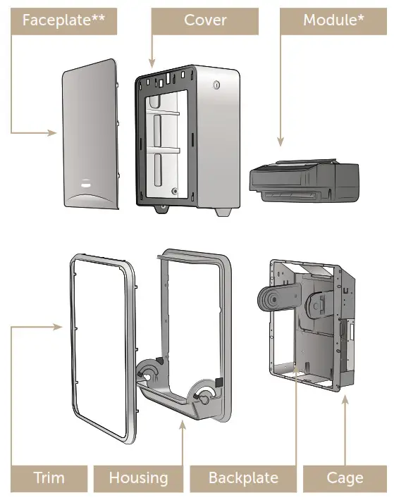 Kimberly-Clark ICON Automatic Roll Towel Narrow Recessed Dispenser - Fig