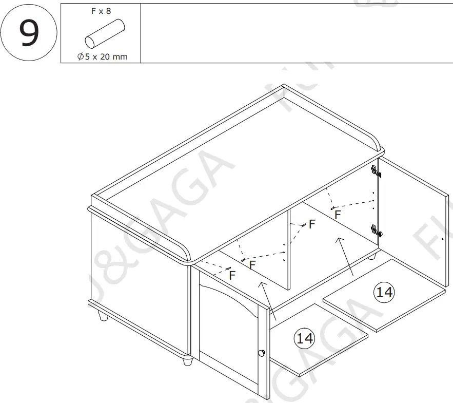FUFU GAGA LJY-KF330038-01 6 Pair White Composite Shoe Organizer - fig 17