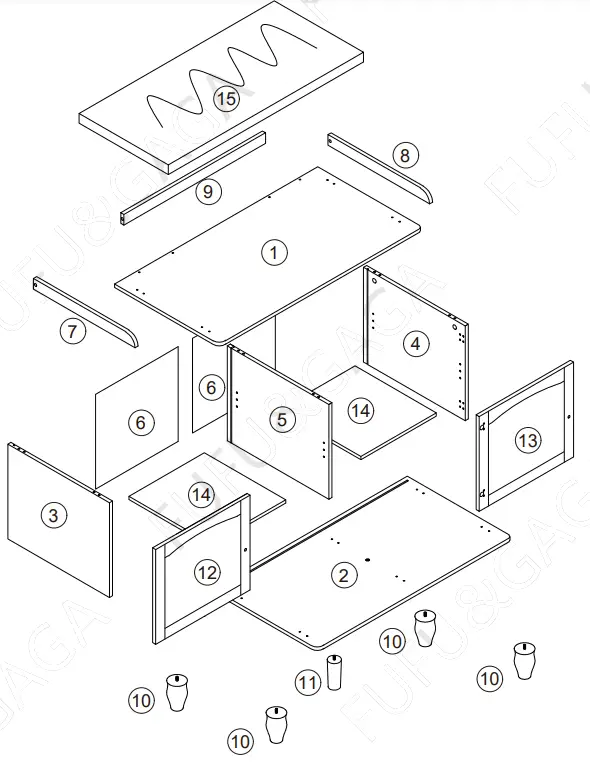 FUFU GAGA LJY-KF330038-01 6 Pair White Composite Shoe Organizer - fig 6
