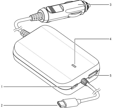 VOLTCRAFT VC100WC-3 Car USB-CTM Charging Adapter-FIG2