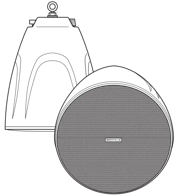 ROCKVILLE 6.- 70V-10V Hanging Pendant Speaker PEN-65T -