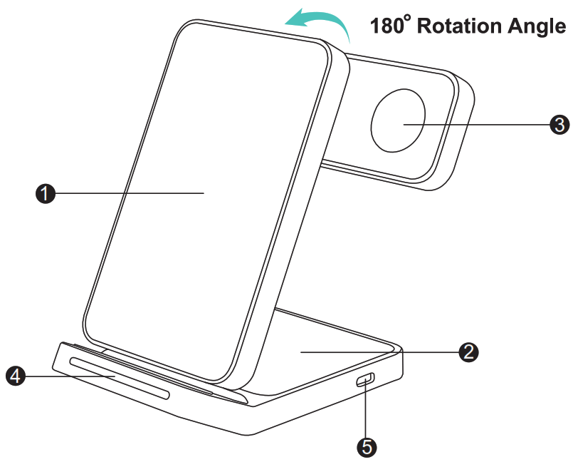 YiFeng T19 3 In 1 Foldable Wireless Charger - 1