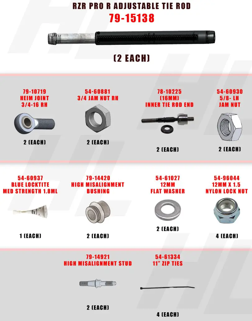 HIGHLIFTER HDAS-P-04 Heavy Duty Adjustable Tie Rod - fig 27