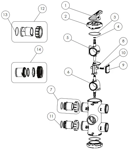 Pentair Water FullFloXF Backwash Valve - 9