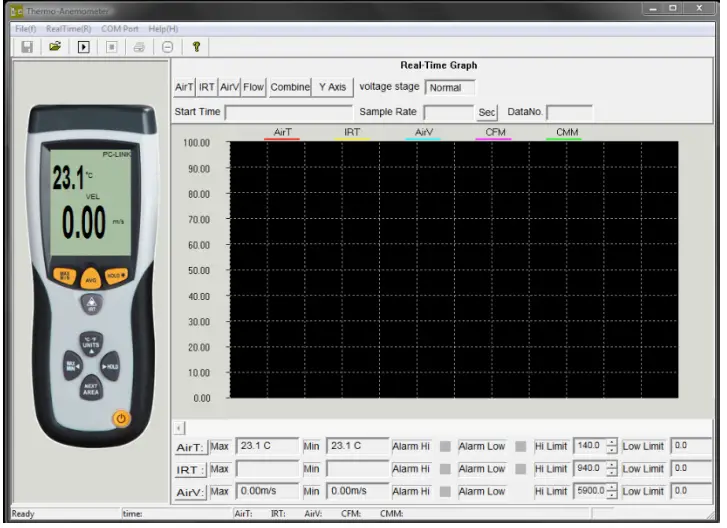 PCE Instruments PCE-VA 11 Thermo Anemometer - 5
