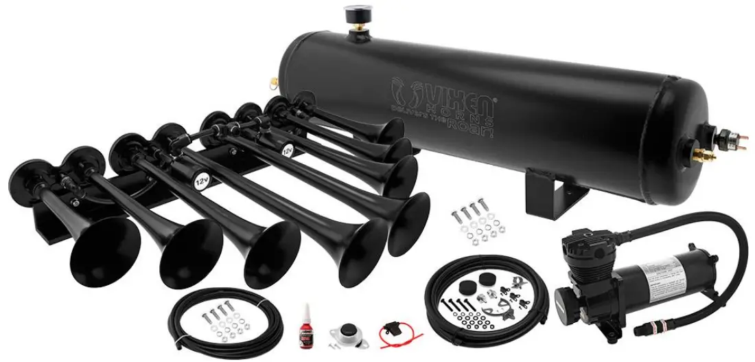 VIXEN-HORNS-VXO4830AB-Single-Trumpet-Train-Air-Horn-Black-fig-1