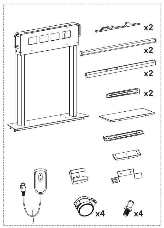Multibrackets 7350105210020 M Motorized Floorstand XL 150kg - Vesa 1