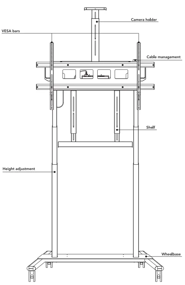 Multibrackets 7350105210020 M Motorized Floorstand XL 150kg - Vesa19