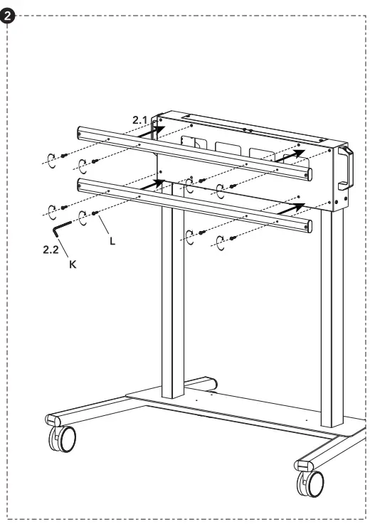 Multibrackets 7350105210020 M Motorized Floorstand XL 150kg - Vesa3