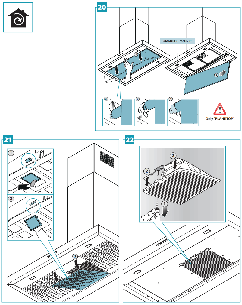 falmec F7PB90B1 Plane Island Rangehood - fig 12