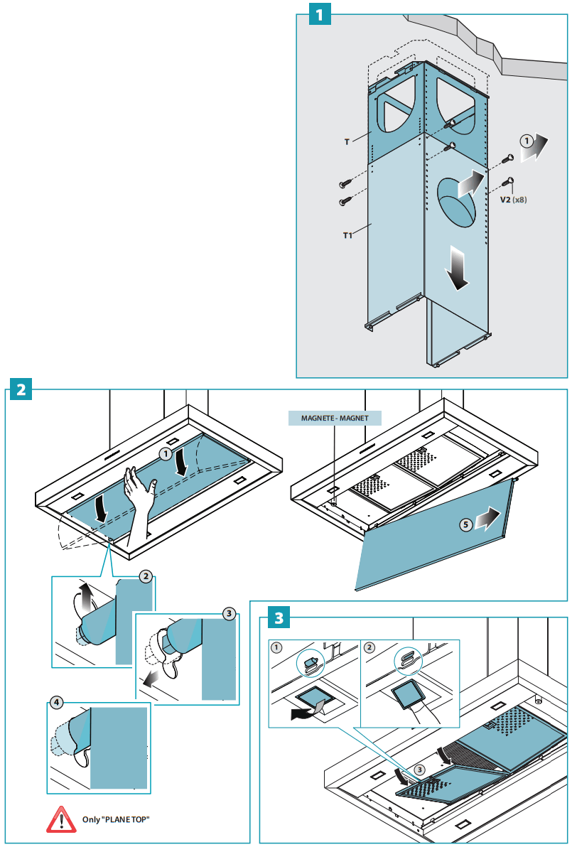 falmec F7PB90B1 Plane Island Rangehood - fig 4