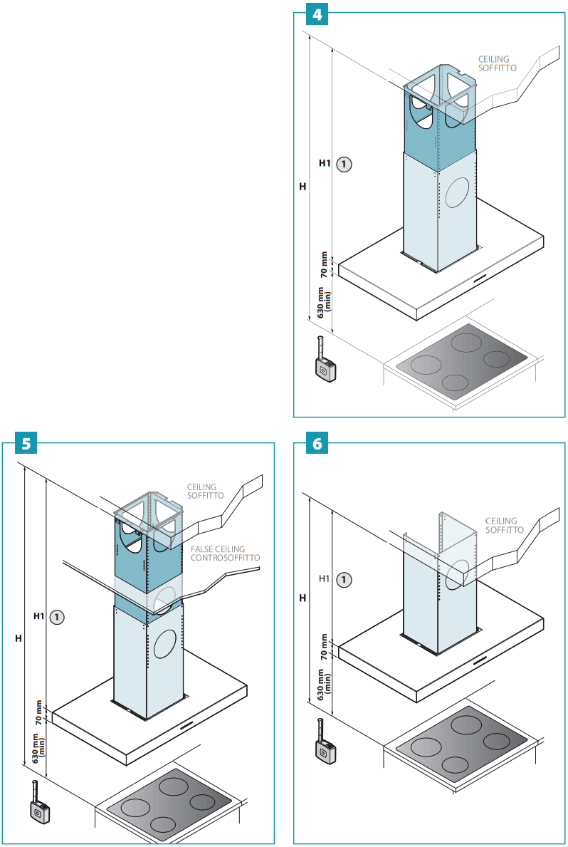 falmec F7PB90B1 Plane Island Rangehood - fig 5