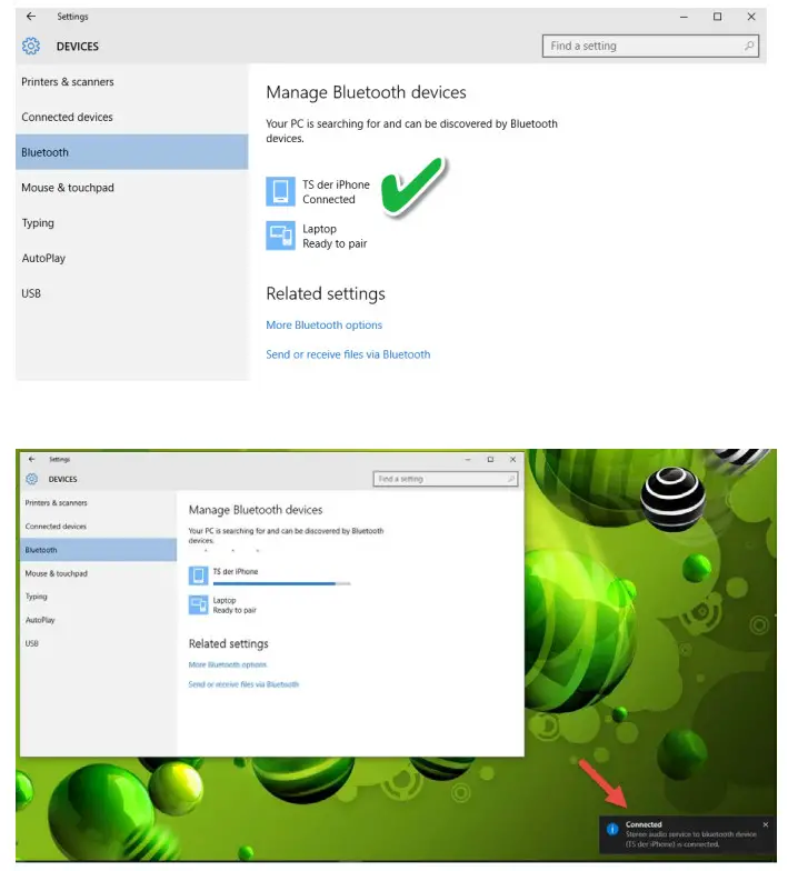 EDiMAX BT-8500 Bluetooth 5 Nano USB Adapter - Connected