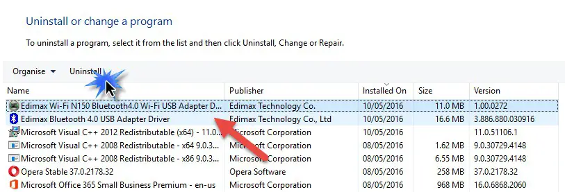 EDiMAX BT-8500 Bluetooth 5 Nano USB Adapter - Uninstall