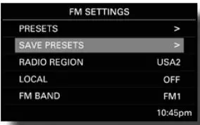 MBQuart MBQX-RAD-1 Multimedia Controller Installation Guide - After selecting AM or FM source