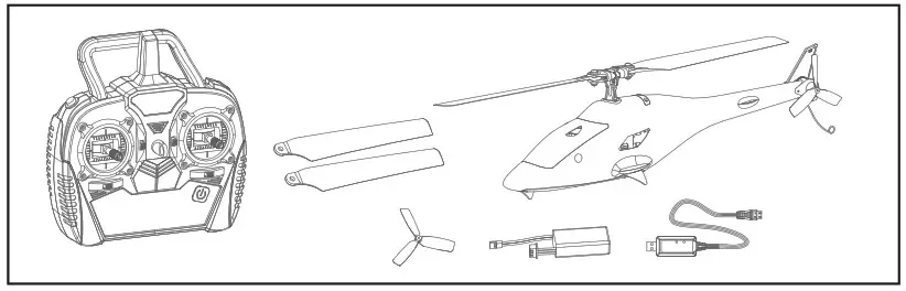 ESKY 300 V2 Mini 6CH 2.4Ghz FXZ 6 DOF Axis-box