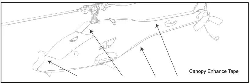 ESKY 300 V2 Mini 6CH 2.4Ghz FXZ 6 DOF Axis-tape