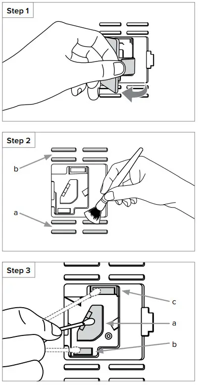 brondell P700BB Pro Sanitizing Air Purifier with AG - Cleaning the Air Sensor