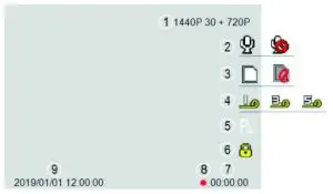 Amacam AM-DC19 Dual Lens Dash Camera - Screen Overview