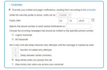 OVERRIDE NOTIFICATION