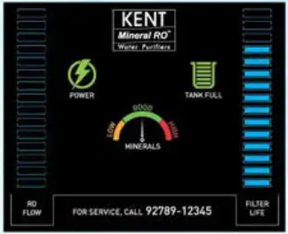 KENT Prime Plus 9-Litres Wall Mountable RO+UV+UF+TDS Controller - Normal Running Conditions