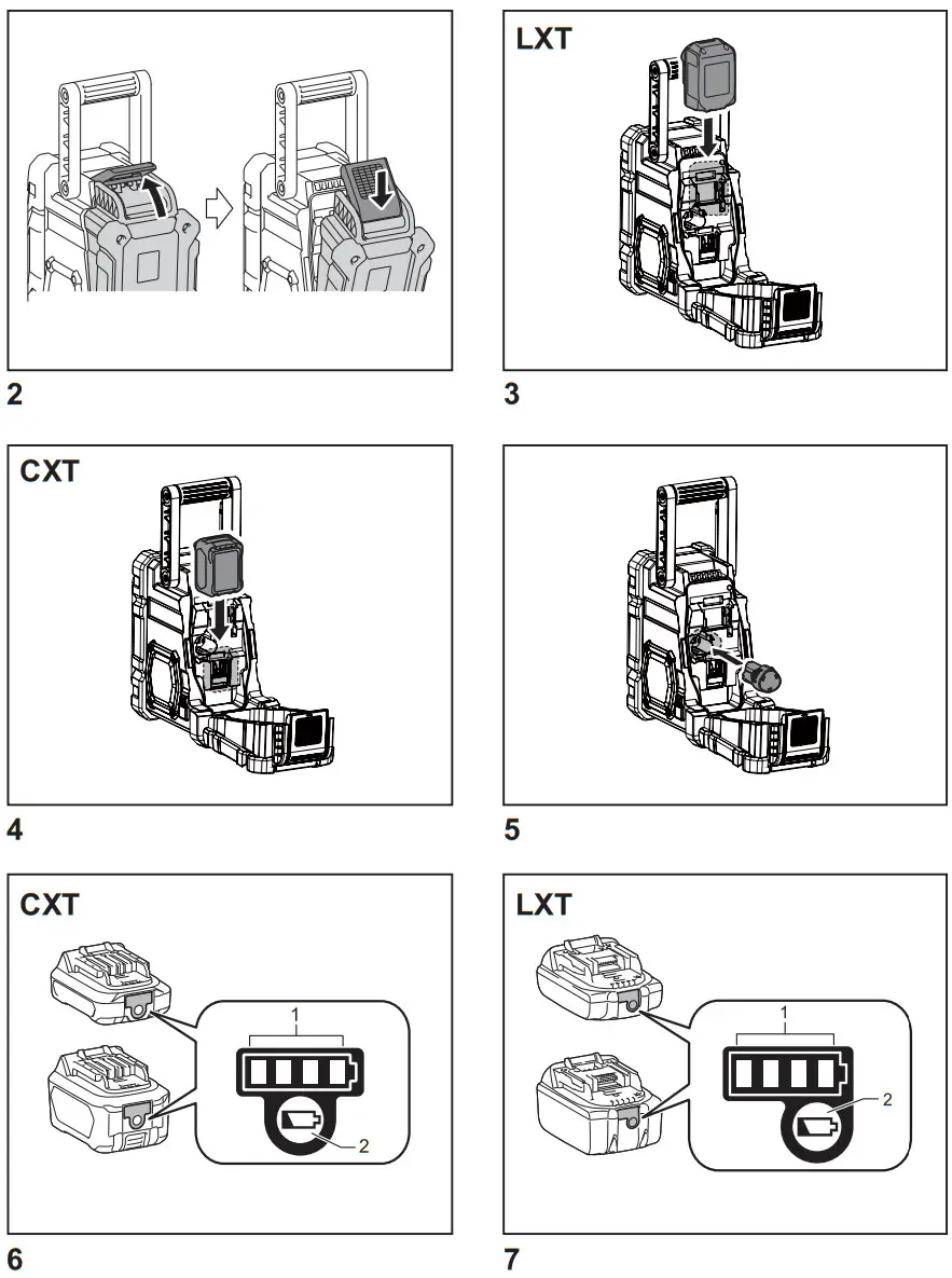 makita XRM06X Jobsite Radio - fig2