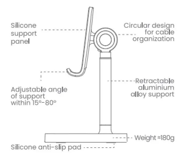 Lisen LE752 S1 Mechanical Desktop Cellphone Stand 1