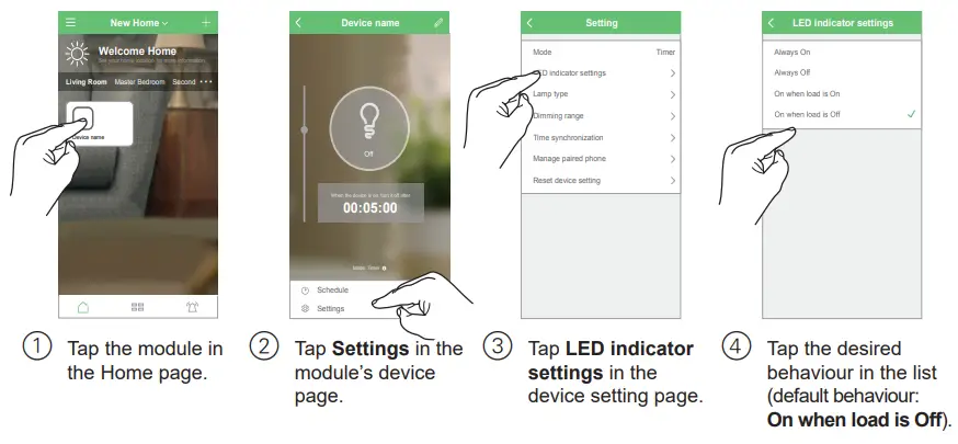 CLIPSAL 41EPBDWCLMZ-VW Connected Dimmer Zigbee Default Mode fig12