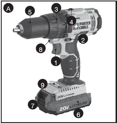 PORTER-CABLE PCC601 20v Max Lithium Drill fig3