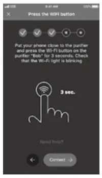 Rowenta PU3080 Pure Air Genius Air Purifier - CONNECT YOUR PURIFIER 3