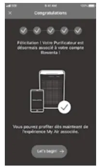 Rowenta PU3080 Pure Air Genius Air Purifier - CONNECT YOUR PURIFIER 5