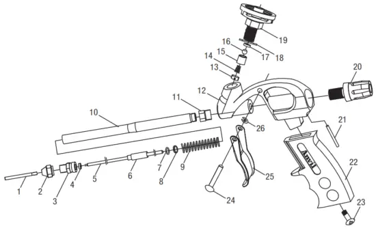Anvil FDM 19F02 Spray Foam Dispensing Gun - FIG2