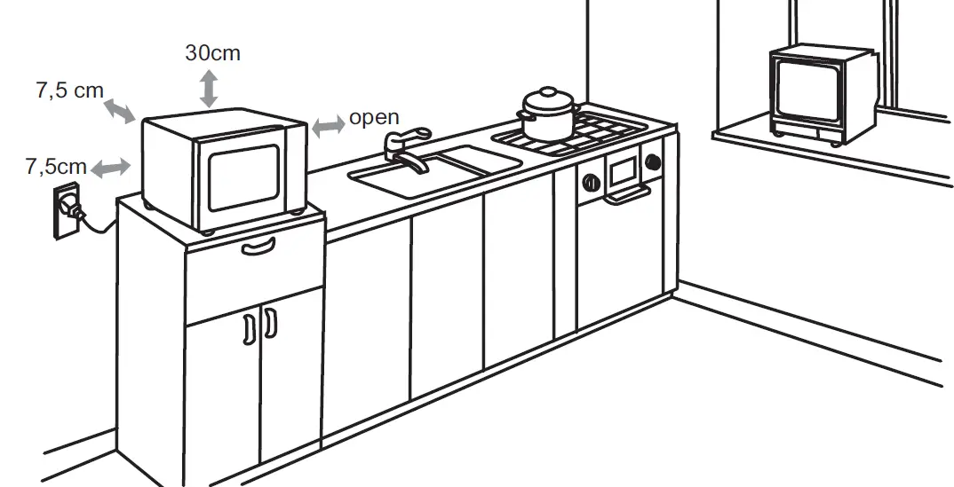 Amica AMGF23E1GS Freestanding Microwave Oven 04