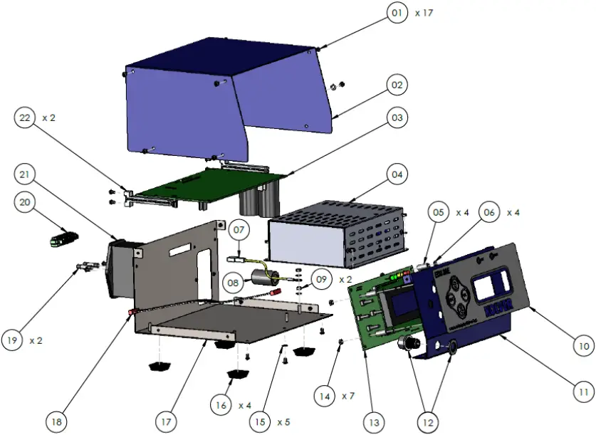 kolver EDU2AE - EXPLODED VIEW EDU2AE