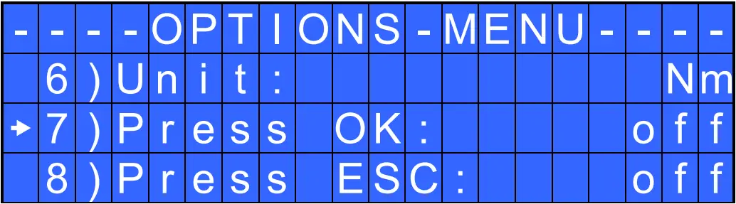 kolver EDU2AE - MENU Options 3